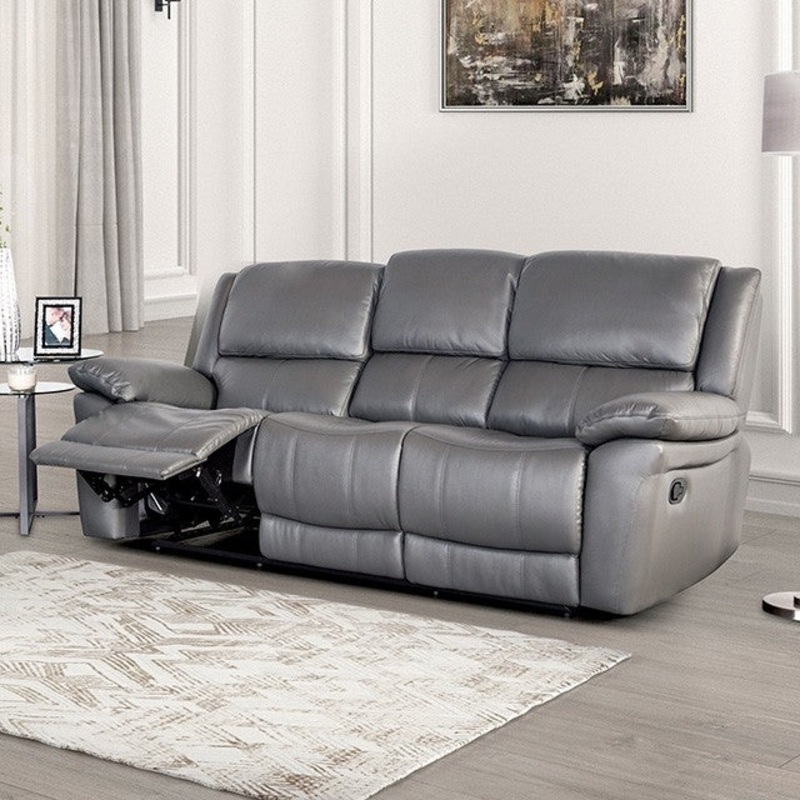 GLARUS SOFA MANUAL RECLINER By FURNITURE OF AMERICA FM69003DG-SF-M