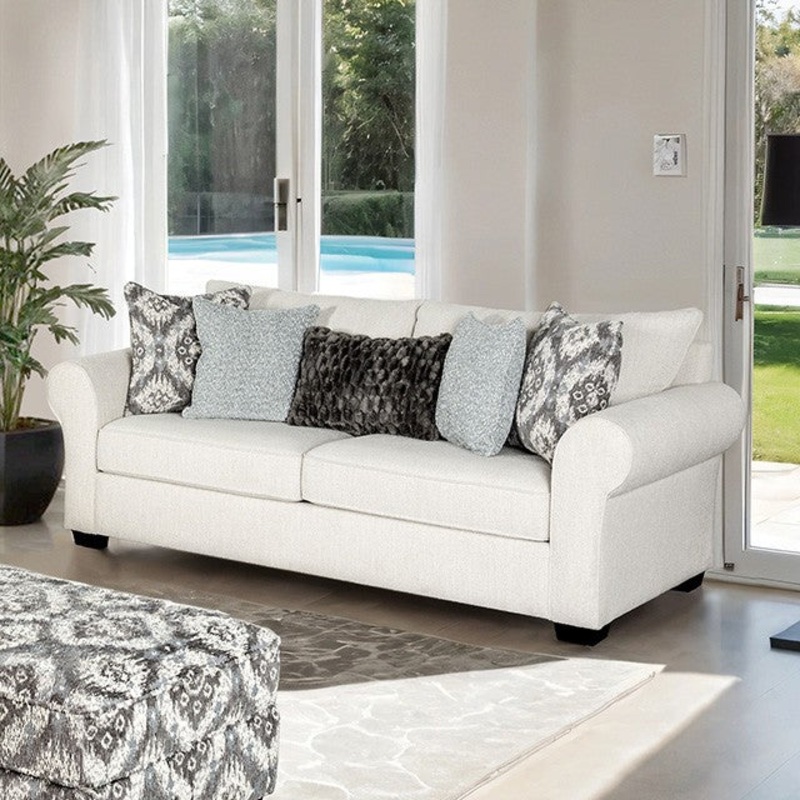 QUEENSBURY SOFA By FURNITURE OF AMERICA FM61113WH-SF