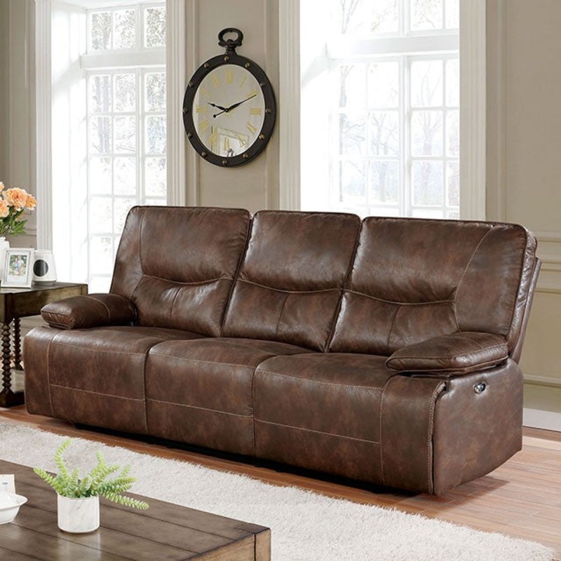 CHANTOISE POWER SOFA By FURNITURE OF AMERICA CM6228BR-SF