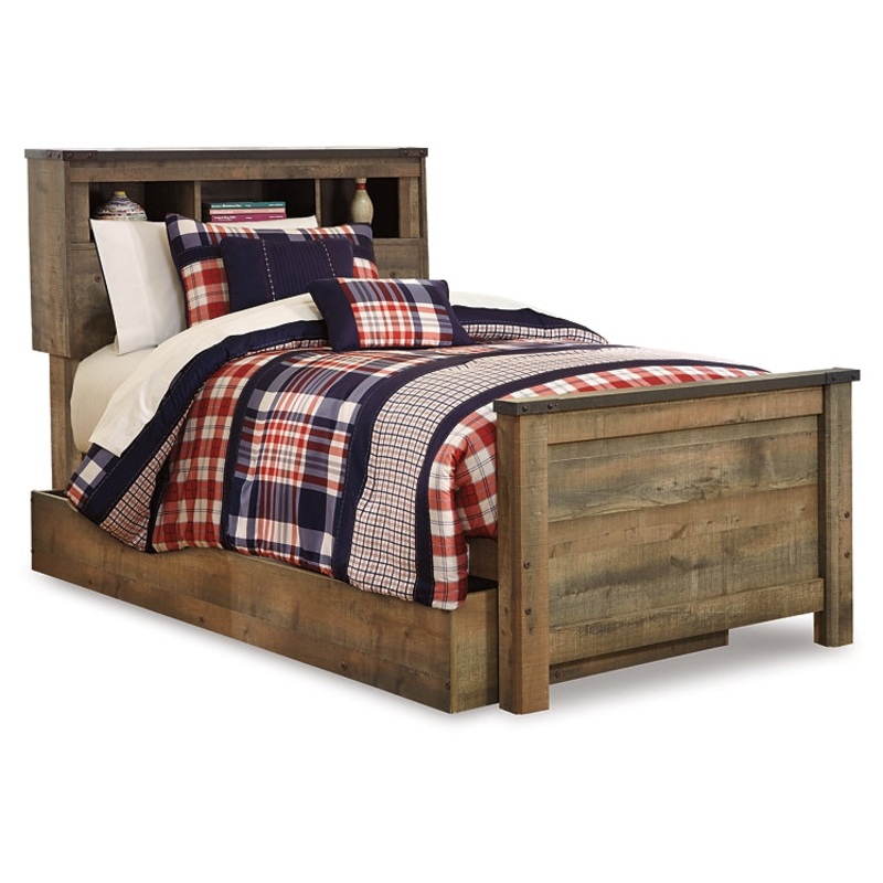 Trinell Twin Bookcase Bed with 1 Large Storage Drawer