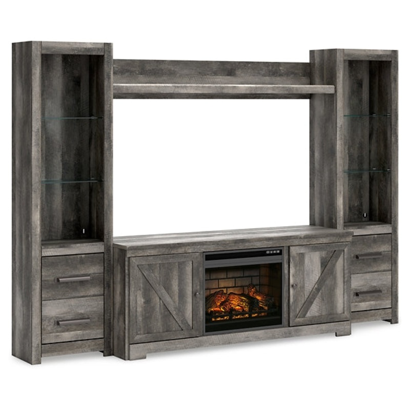 Wynnlow 4-Piece Entertainment Center with Electric Fireplace