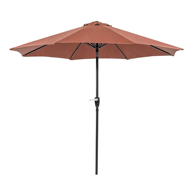 SOLI 9′ OUTDOOR UMBRELLA W/ AUTO TILT + 21 ROUND BASE By FURNITURE OF AMERICA LA-A009RD+BASE