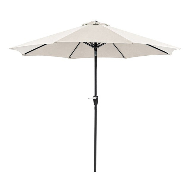 SOLI 9′ OUTDOOR UMBRELLA W/ AUTO TILT + 21 ROUND BASE By FURNITURE OF AMERICA LA-A009SV+BASE