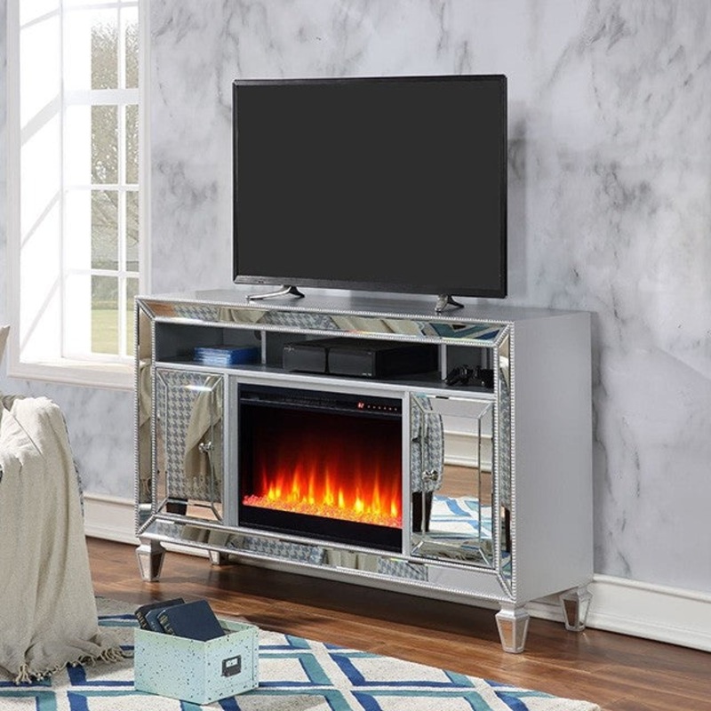 SEGINUS TV STAND W/ FIRE PLACE By FURNITURE OF AMERICA NX-5002