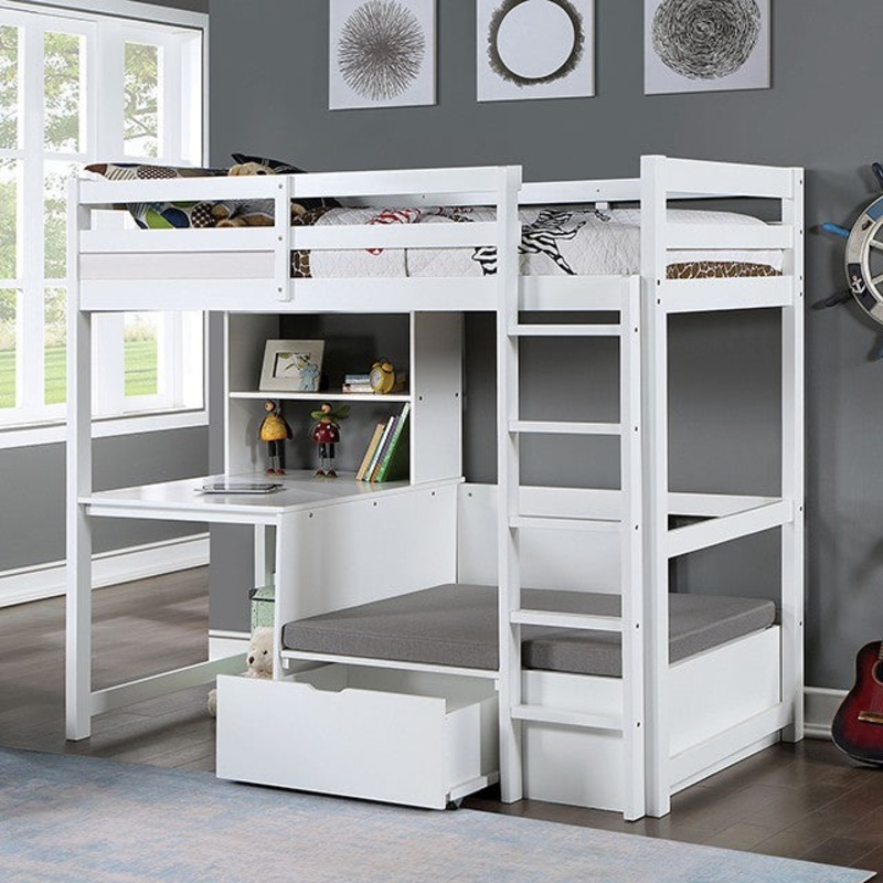 CALLISTUS BUNK BED By FURNITURE OF AMERICA CM-BK828WH-BED