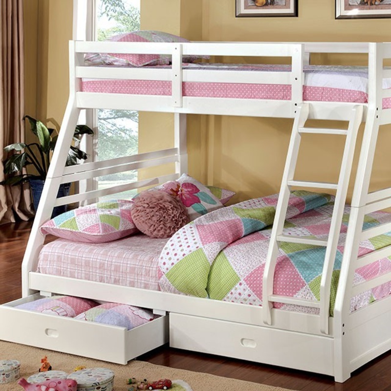 CALIFORNIA BUNK BED By FURNITURE OF AMERICA CM-BK588WH-BED