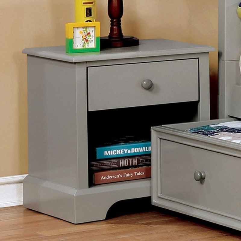DIANE NIGHT STAND By FURNITURE OF AMERICA CM7158GY-N-VN