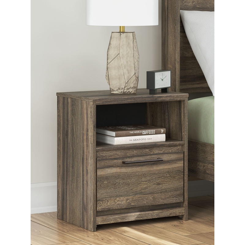 Elbrim – One Drawer Night Stand – Brown