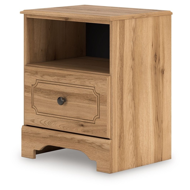Aleaport – One Drawer Night Stand – Warm Brown