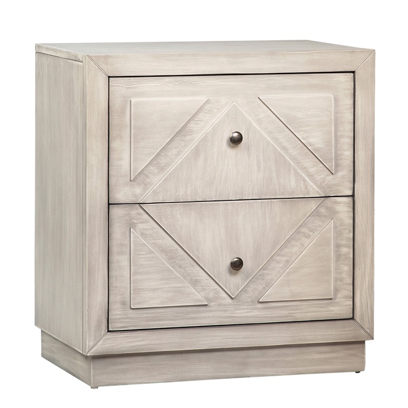 Balmer Light Grey Wash Finish Nightstand