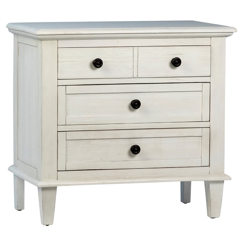 Lugano Whitewash Finish Nightstand