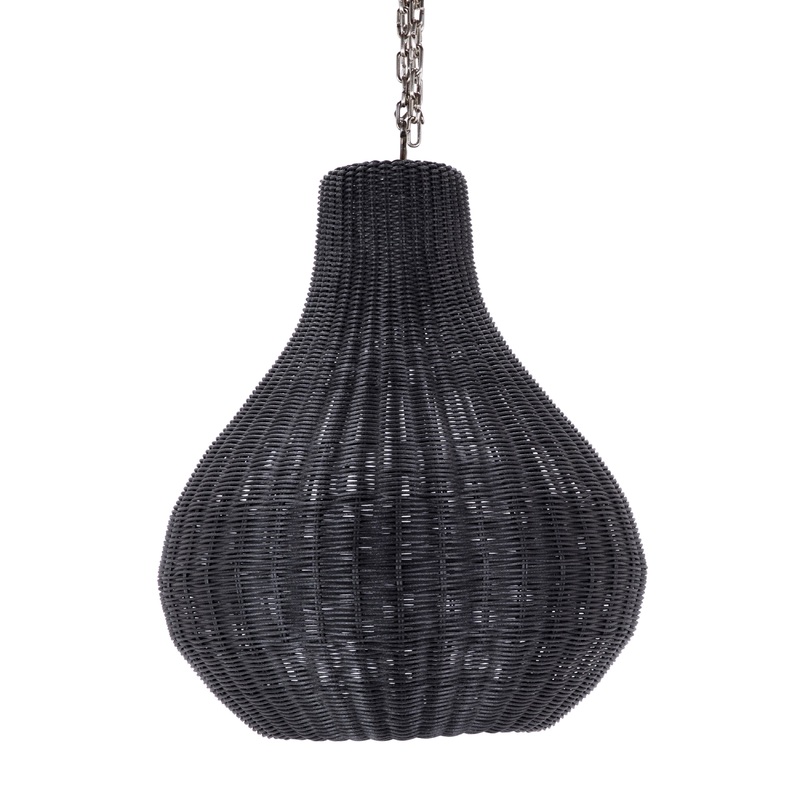 Amara Black Finish Outdoor Pendant Shade