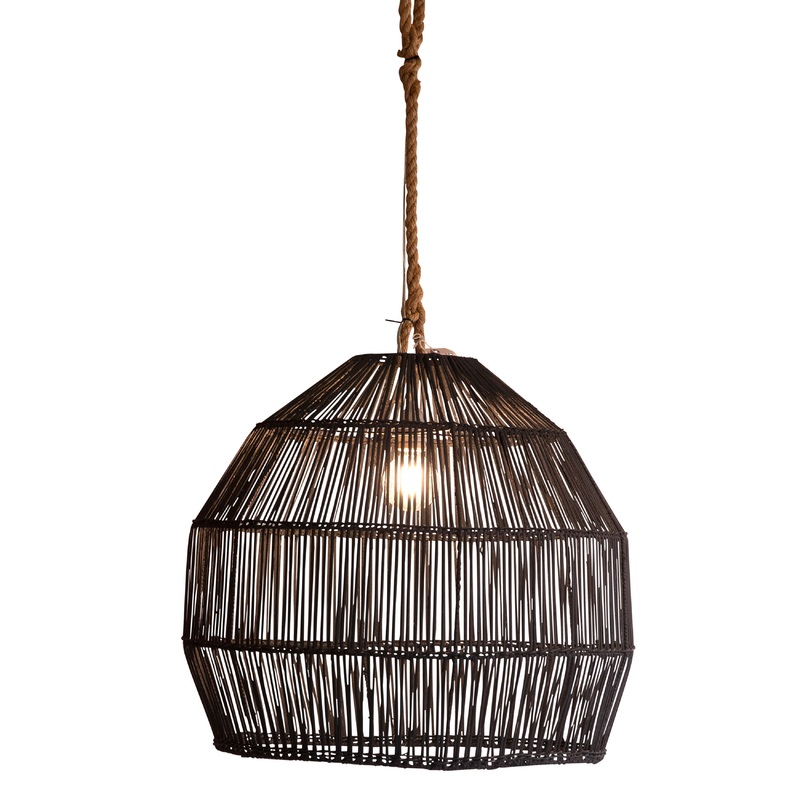 Turin Antique Black Finish Pendant Shade