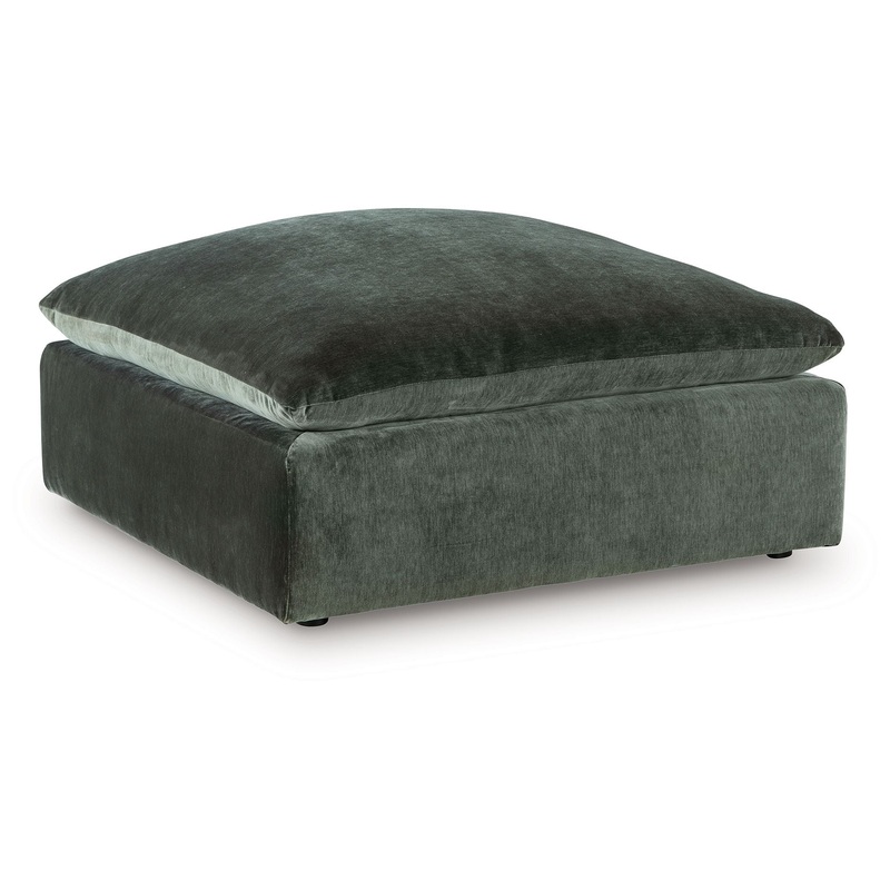 Carriage View – Oversized Accent Ottoman – Jade