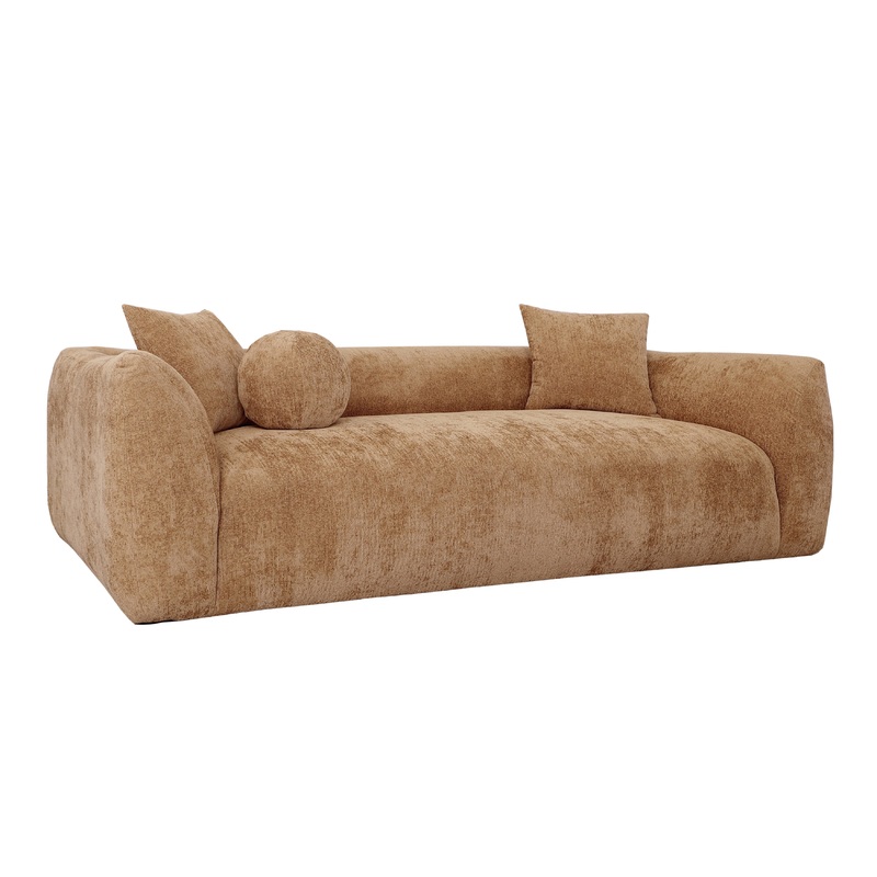 Claude Camel Chenille Sofa|Camel Chenille
