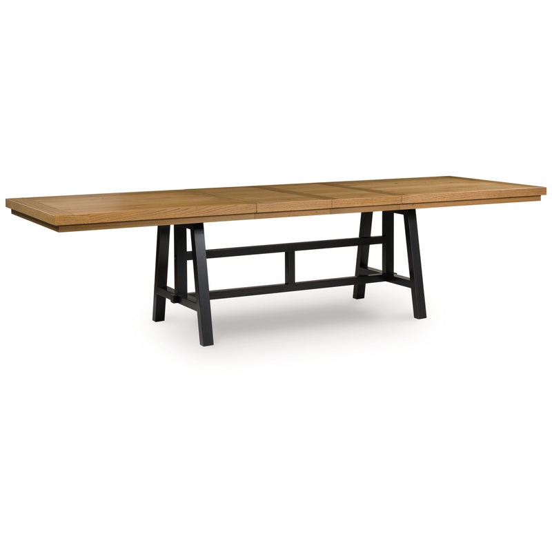 Galliden – Rectangular Dining Room Extension Table – Black / Brown
