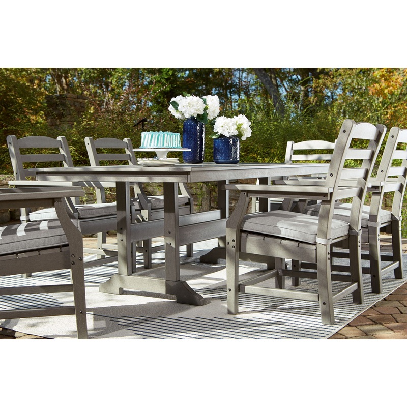 Visola – 7 Pc. – Dining Set with 6 Chairs – Gray