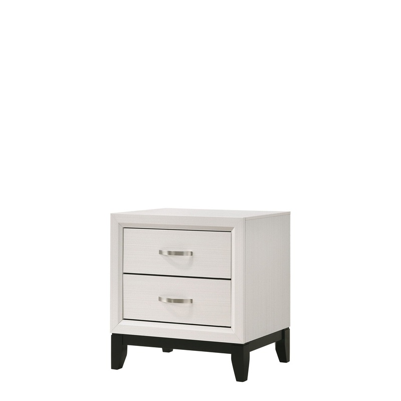 Akerson – Nightstand|White|Dark Gray|Beige