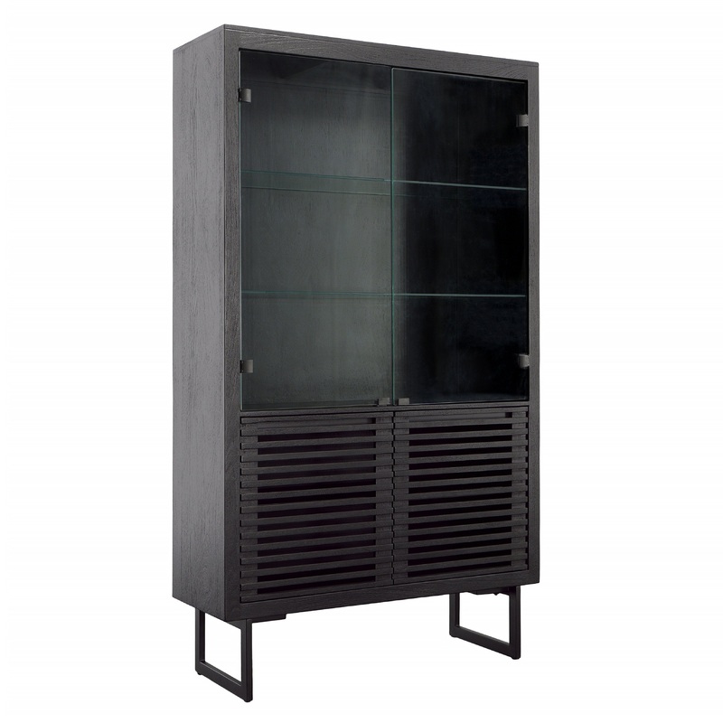 Moblin Matte Black Finish Cabinet