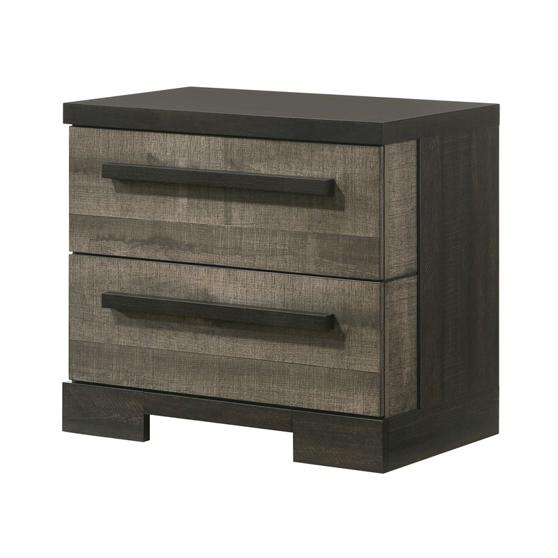 Remington – Nightstand|Dark Brown|White