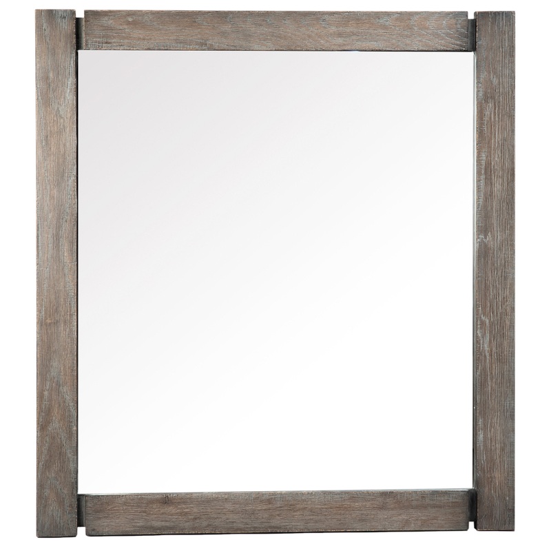 Belson Dark Grey Wash Finish Mirror