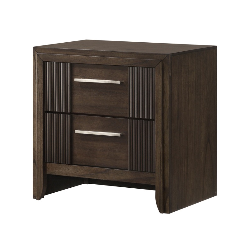 Carlton – Night Stand|Dark Brown|White