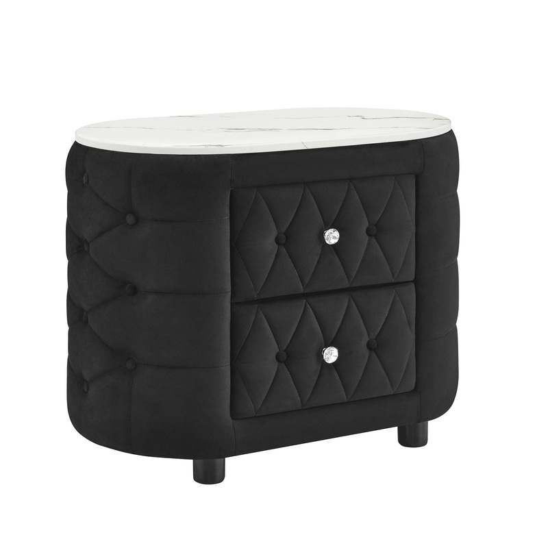 Natalia – Nightstand|Black|Gray