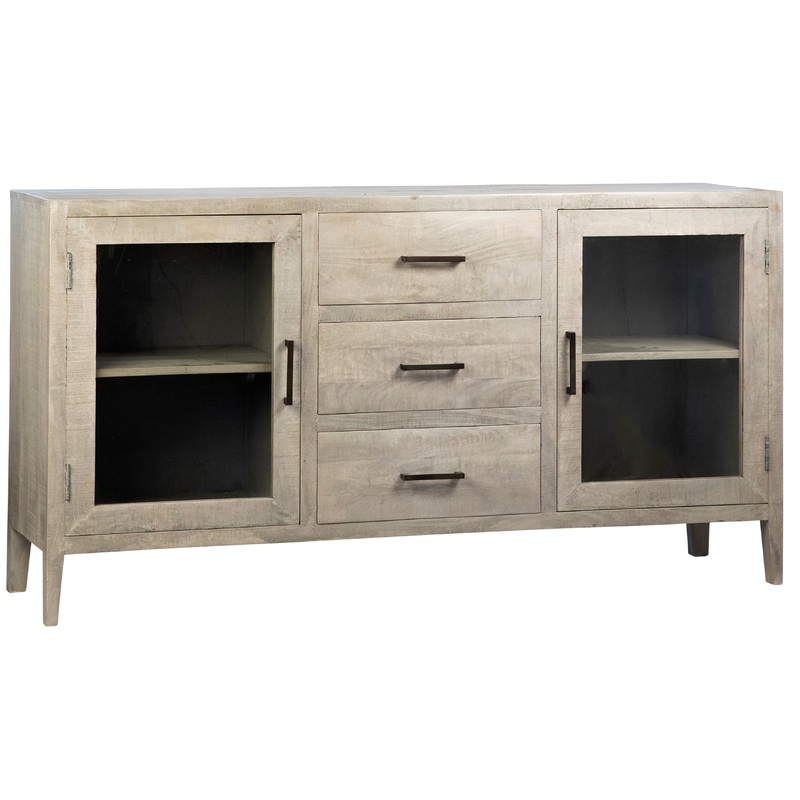 Zion Light Grey Wash Sealed Finish Sideboard