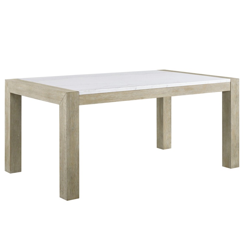 Hazel – Genuine Marble Dining Table – Wired White