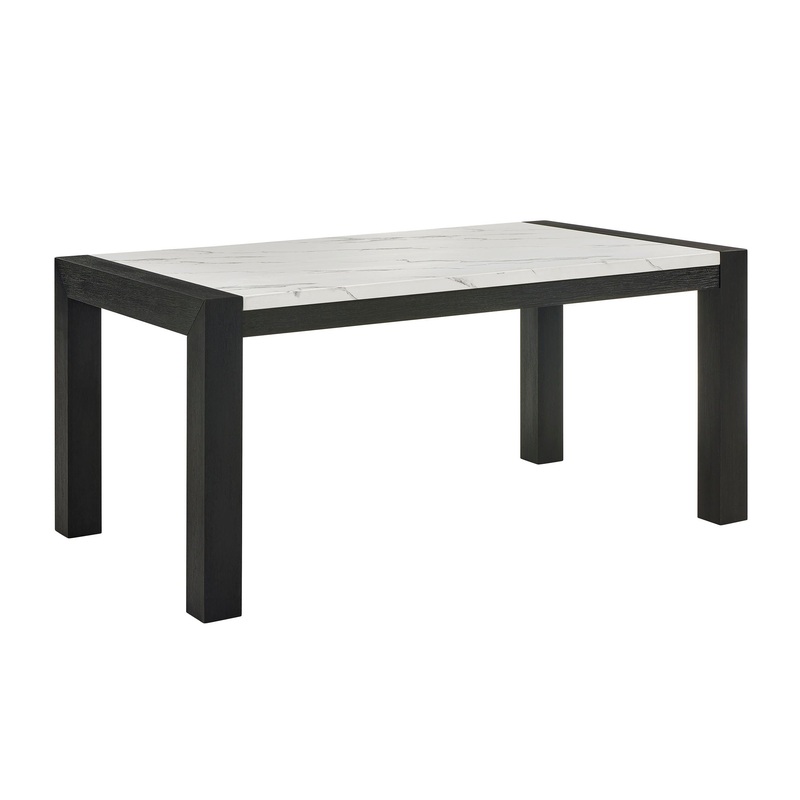 Jules – Faux Marble Dining Table – Charcoal / White