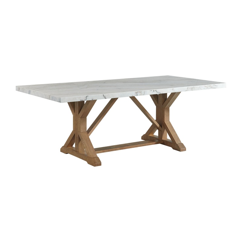 Lakeview – Marble Standard Height Rectangular Dining Table – White