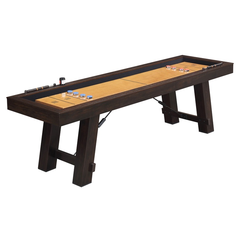 Titus – 108 Shuffleboard Table – Brown