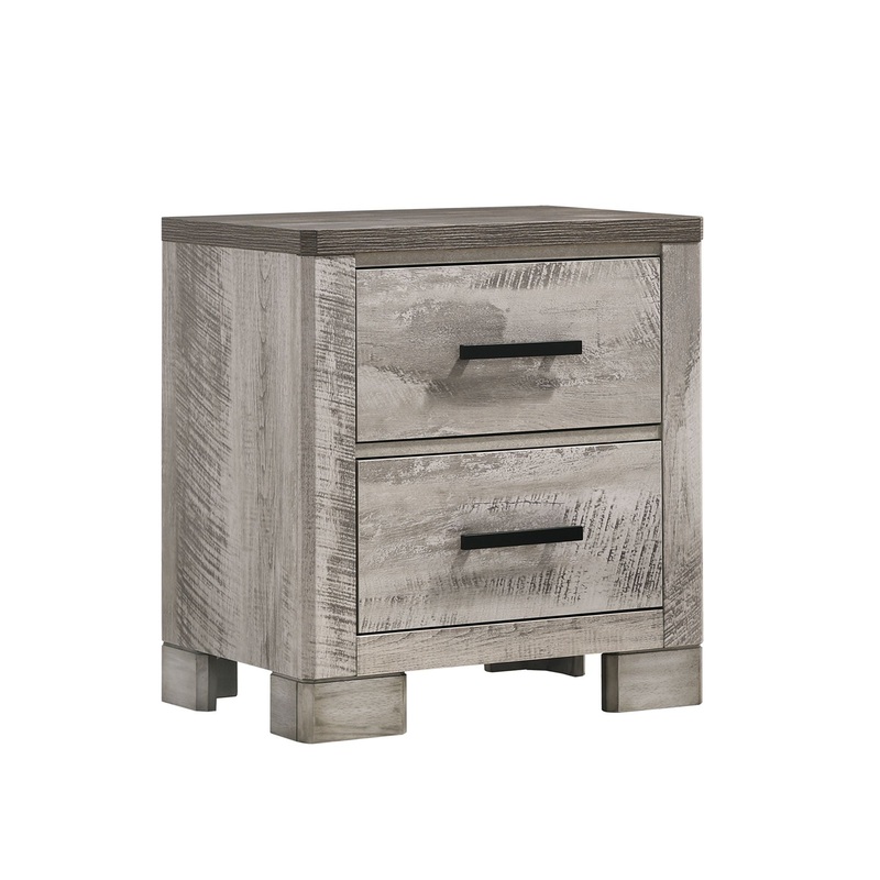 Millers Cove – 2-Drawer Nightstand – Distressed Gray