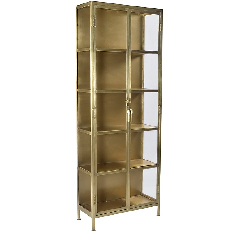 Wilkins Antique Brass Finish Cabinet