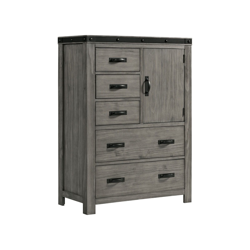 Wade – 5-Drawer Gentlemen Chest – Black Finish
