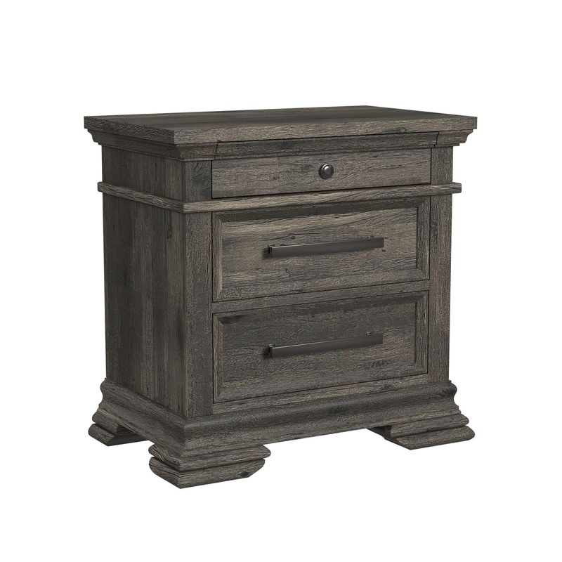 Park Ridge – 3-Drawer Nightstand – Charcoal