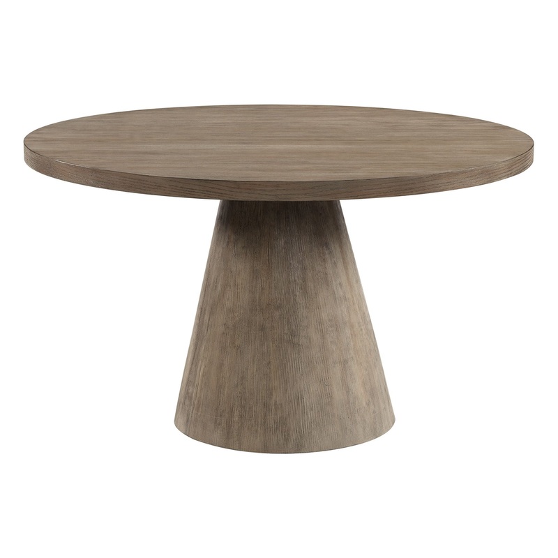 Portland – Round Dining Table|Gray|Black