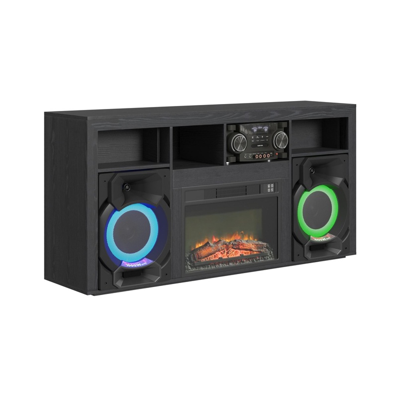 St. Cloud – Fireplace With Sound System – Black