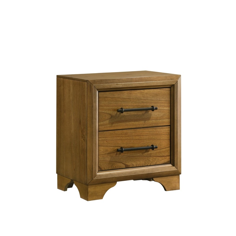 Harmony – 2-Drawer Nightstand With USB – Walnut
