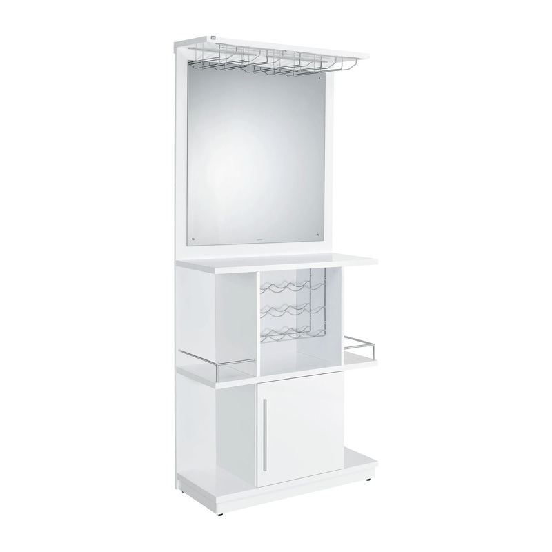 Wendolyn – Wine Cabinet With Light – Glossy White