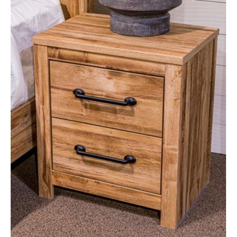 Maystonna – Two Drawer Night Stand – Brown