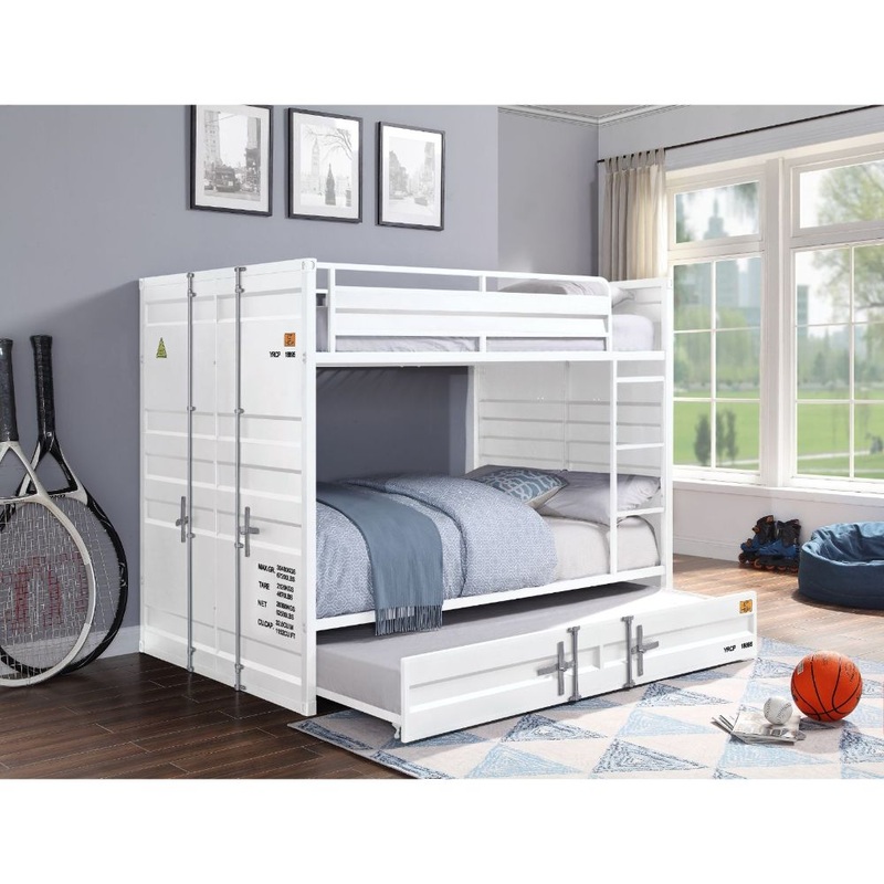 ACME Cargo White Finish Cargo Bunk Bed Model 37885