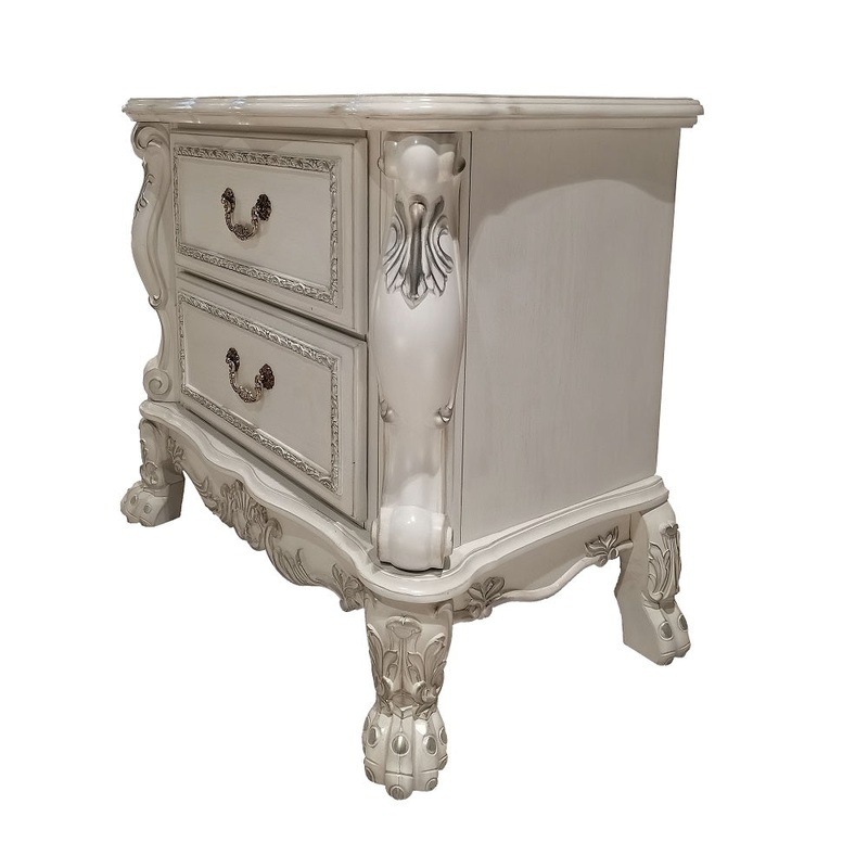 ACME Dresden Bone White Finish Dresden  Nightstand Model BD01675
