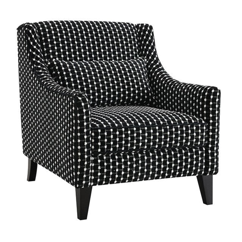 VIVIANI ACCENT CHAIR W/ 1 KIDNEY By FURNITURE OF AMERICA FM61007BK-CH-SQ