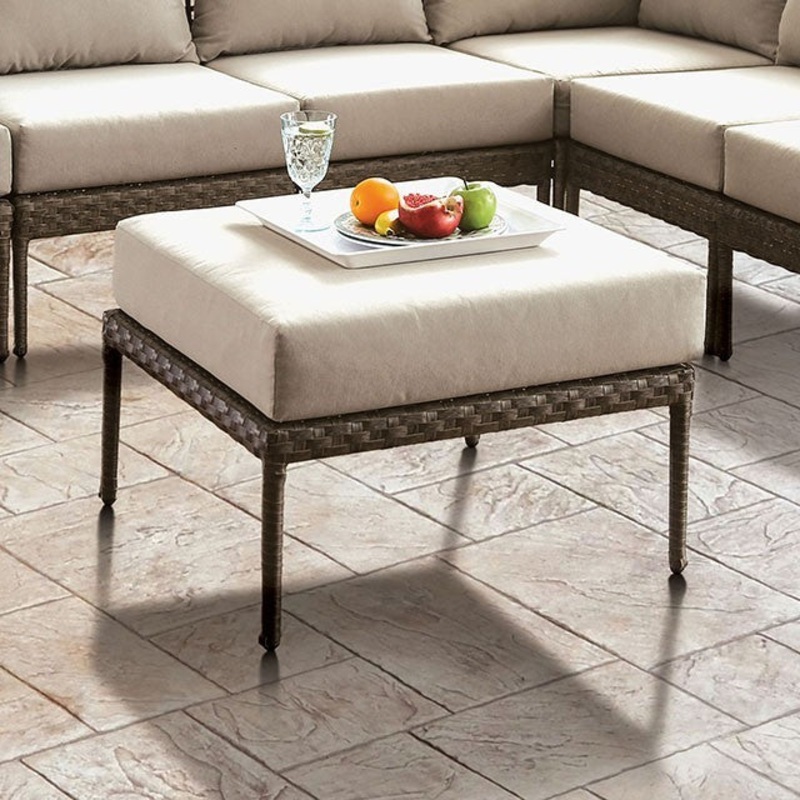 ALEISHA PATIO OTTOMAN By FURNITURE OF AMERICA CM-OS2599-OT