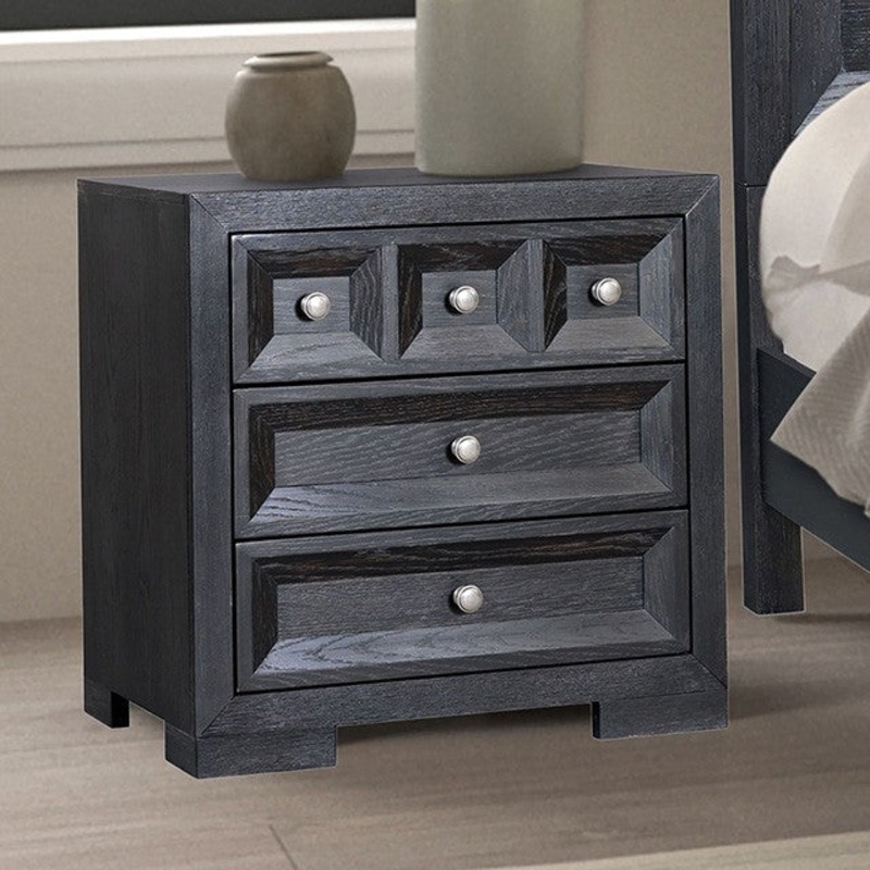 HATTON CROSS NIGHTSTAND By FURNITURE OF AMERICA FM79011BK-N