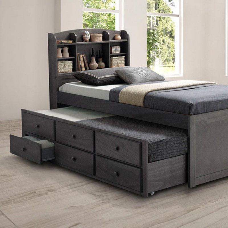 TROUTDALE CAPTAIN BED By FURNITURE OF AMERICA FM7106GY-T-BED